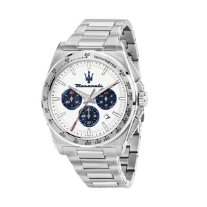 Buy Shop Maserati Velocità Chronograph White Dial Silver Steel Strap Watch for Men - R8873652007 USA Online