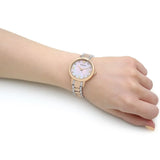 Buy Shop Emporio Armani Cleo Three Hand Mother of Pearl Dial Two Tone Steel Strap Watch for Women - AR11513 USA Online