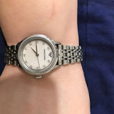Buy Shop Emporio Armani Alpha Mother of Pearl Dial Silver Steel Strap Watch for Women - AR1803 USA Online