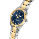 Buy Shop Maserati Competizione Blue Dial Two Tone Steel Strap Watch for Men - R8853100027 USA Online