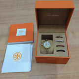 Buy Shop Tory Burch Riva Gold Dial Gold Steel Strap Watch for Women - TBW4029 USA Online