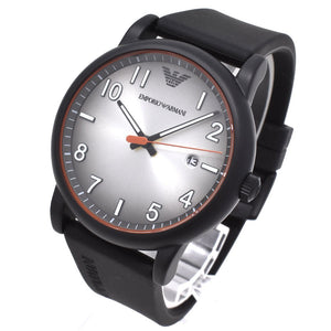 Buy Shop Emporio Armani Luigi Gray Dial Black Silicon Strap Watch for Men - AR11176 USA Online