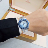 Buy Shop Citizen Mechanical Automatic Blue Dial Silver Steel Strap Watch for Men - NJ0178-81M USA Online
