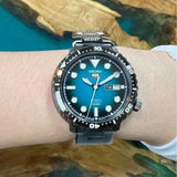 Buy Shop Seiko 5 Sports Automatic Turquoise Dial Grey Steel Strap Watch for Men - SRPC65J1 USA Online