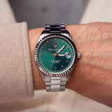 Buy Shop Maserati Competizione Green Dial Silver Steel Strap Watch for Men - R8853100043 USA Online