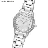 Buy Shop Emporio Armani Mia Mother of Pearl Dial Silver Steel Strap Watch for Women - AR11669 USA Online