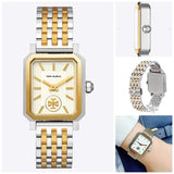 Buy Shop Tory Burch Robinson White Dial Two Tone Steel Strap Watch for Women - TBW1501 USA Online