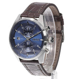Buy Shop Hugo Boss Skytraveller Chronograph Blue Dial Brown Leather Strap Watch for Men - 1514194 USA Online