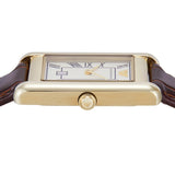 Buy Shop Emporio Armani Gino White Dial Brown Leather Strap Watch for Men - AR11665 USA Online