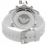 Buy Shop Emporio Armani Sportivo Chronograph White Dial White Rubber Strap Watch for Men - AR5947 USA Online