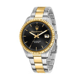 Buy Shop Maserati Competizione Black Dial Two Tone Steel Strap Watch for Men - R8853100042 USA Online