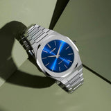 Buy Shop D1 Milano Ultra Thin Blue Dial Silver Steel Strap Watch for Men - D1-UTBJ09 USA Online