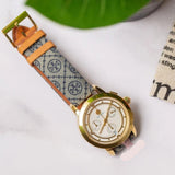 Buy Shop Tory Burch Classic Chronograph White Dial Grey Nylon Strap Watch for Women - TBW1035 USA Online