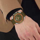 Buy Shop Hugo Boss Cloud Chronograph Olive Green Dial Green Leather Strap Watch for Men - 1514018 USA Online