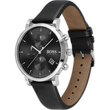 Buy Shop Hugo Boss Integrity Chronograph Black Dial Black Leather Strap Watch for Men - 1513777 USA Online
