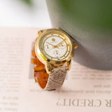 Buy Shop Tory Burch The Tory Chronograph White Dial Maroon Jacquard Strap Watch for Women - TBW1050 USA Online