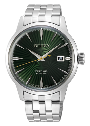 Buy Shop Seiko Presage Cocktail Time Automatic Green Dial Silver Steel Strap Watch for Men - SRPE15J1 USA Online