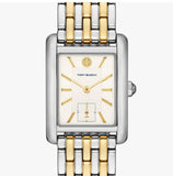 Buy Shop Tory Burch Eleanor White Dial Two Tone Steel Strap Watch for Women - TBW1070 USA Online