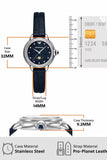 Buy Shop Emporio Armani Mia Moonphase Blue Dial Blue Leather Strap Watch for Women - AR11629 USA Online