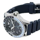 Buy Shop Emporio Armani World Explorer GMT Blue Dial Blue Rubber Strap Watch for Men - AR11592 USA Online
