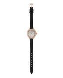 Buy Shop Emporio Armani Mia Mother of Pearl Dial Black Leather Strap Watch for Women - AR11598 USA Online