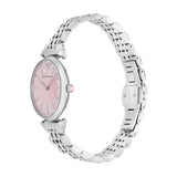 Buy Shop Emporio Armani Gianni T-Bar Pink Dial Silver Steel Strap Watch for Women - AR11686 USA Online