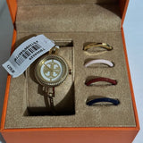 Buy Shop Tory Burch Riva Gold Dial Gold Steel Strap Watch for Women - TBW4029 USA Online