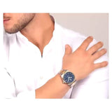 Buy Shop Maserati Competizione Blue Dial Two Tone Steel Strap Watch for Men - R8853100027 USA Online