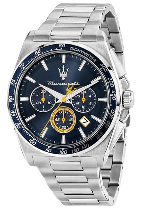 Buy Shop Maserati Velocità Chronograph Blue Dial Silver Steel Strap Watch for Men - R8873652001 USA Online