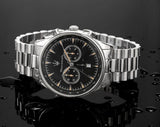Buy Shop Maserati Tradizione Chronograph Black Dial Silver Steel Strap Watch for Men - R8873646004 USA Online