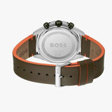 Buy Shop Hugo Boss Cloud Chronograph Olive Green Dial Green Leather Strap Watch for Men - 1514018 USA Online