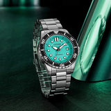 Buy Shop Citizen Mechanical Automatic Turquoise Dial Silver Steel Strap Watch for Men - NJ0170-83X USA Online