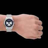 Buy Shop Emporio Armani Antonio Chronograph Blue Dial Silver Steel Strap Watch for Men - AR11582 USA Online