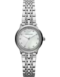 Buy Shop Emporio Armani Alpha Mother of Pearl Dial Silver Steel Strap Watch for Women - AR1803 USA Online