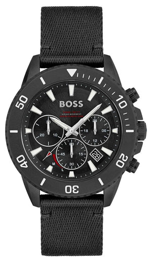 Buy Shop Hugo Boss Admiral Chronograph Black Dial Black Nylon Strap Watch for Men - 1513918 USA Online