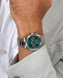 Buy Shop Maserati Competizione Chronograph Green Dial Silver Steel Strap Watch for Men - R8853100044 USA Online