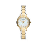 Buy Shop Emporio Armani Cleo Three Hand Mother of Pearl Dial Two Tone Steel Strap Watch for Women - AR11513 USA Online