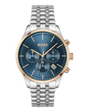 Buy Shop Hugo Boss Avery Chronograph Blue Dial Silver Steel Strap Watch for Men - 1514158 USA Online