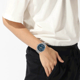 Buy Shop Hugo Boss Skytraveller Chronograph Blue Dial Silver Mesh Strap Watch for Men - 1514149 USA Online