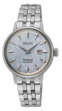 Seiko Presage Cocktail Time Automatic Skydiving Diamonds Blue Dial Silver Steel Strap Watch for Women - SRE007J1