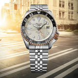 Buy Shop Seiko 5 GMT Sport Asia Exclusive Limited Edition Off White Dial Silver Steel Strap Watch for Men - SSK046K1 USA Online