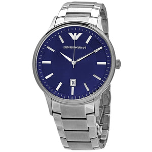 Buy Shop Emporio Armani Renato Blue Dial Silver Steel Strap Watch for Men - AR11180 USA Online