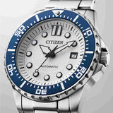 Buy Shop Citizen Mechanical Automatic White Dial Silver Steel Strap Watch for Men - NJ0171-81A USA Online