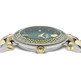 Buy Shop Versace Reve Analog Green Dial Two Tone Steel Strap Watch for Women - VE8B00524 USA Online