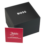 Buy Shop Hugo Boss Avery Chronograph Black Dial Silver Steel Strap Watch for Men - 1514157 USA Online