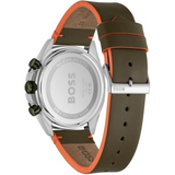 Buy Shop Hugo Boss Cloud Chronograph Olive Green Dial Green Leather Strap Watch for Men - 1514018 USA Online