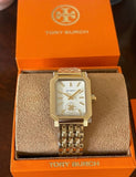 Buy Shop Tory Burch Robinson White Dial Gold Steel Strap Watch for Women - TBW1500 USA Online