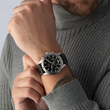 Buy Shop Hugo Boss Troper Chronograph Black Dial Black Leather Strap Watch for Men - 1514055 USA Online