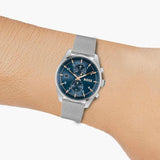 Buy Shop Hugo Boss Skytraveller Chronograph Blue Dial Silver Mesh Strap Watch for Men - 1514149 USA Online