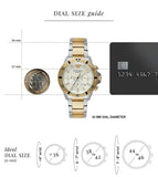 Buy Shop Emporio Armani World Explorer Chronograph Cream Dial Two Tone Steel Strap Watch for Men - AR11606 USA Online